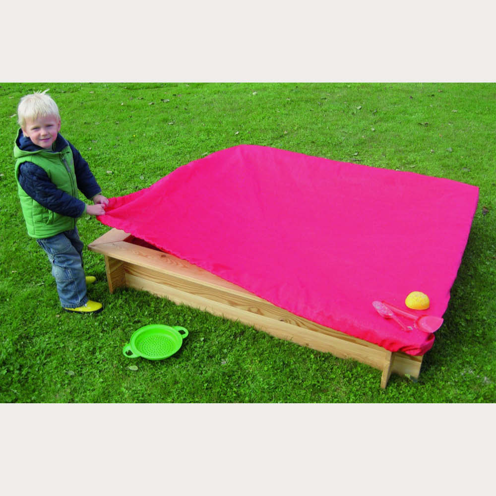 Abdeckung Sandkasten Lärche 150x150cm rot – Bild 2