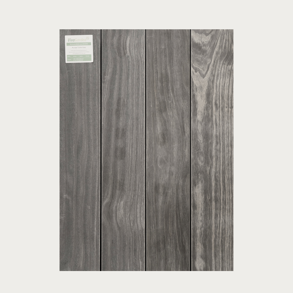 Terrassendiele Accoya Grey, 21x142mm, glatt