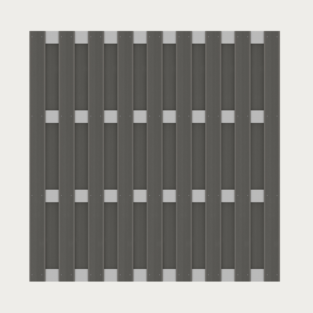 JUMBO WPC Alu/Anthrazit, Querr. Silber,179x179cm