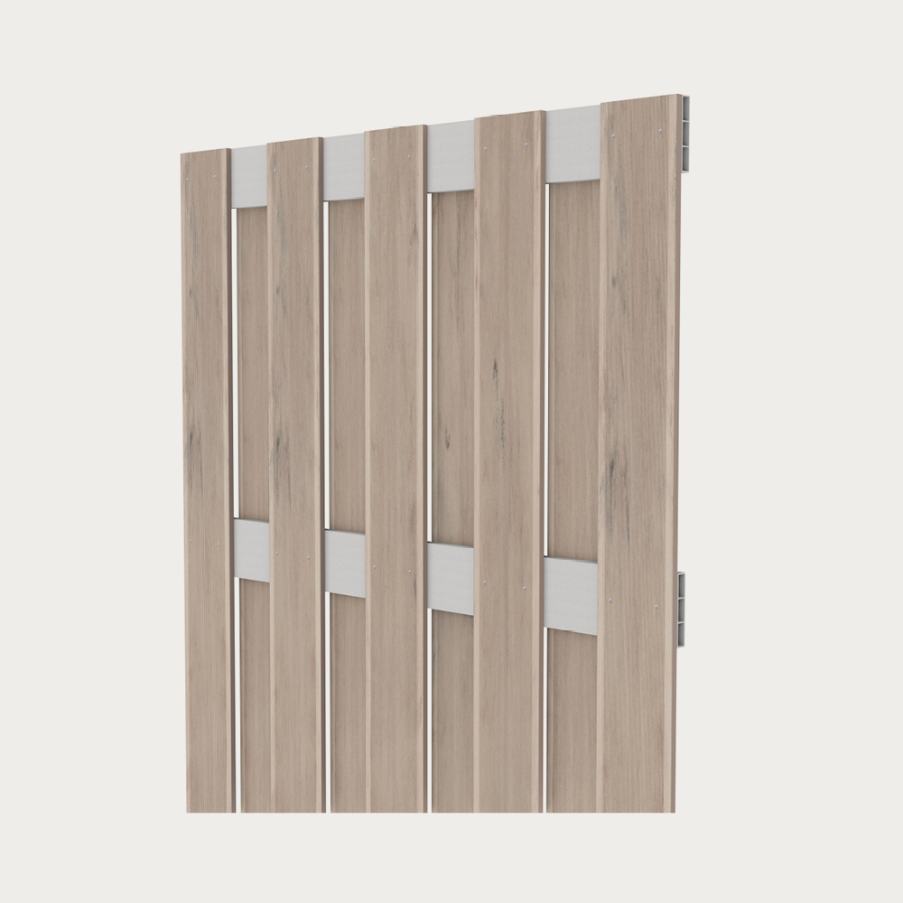 JUMBO WPC Alu/Sand, Querriegel Silber, 95x179cm – Bild 3