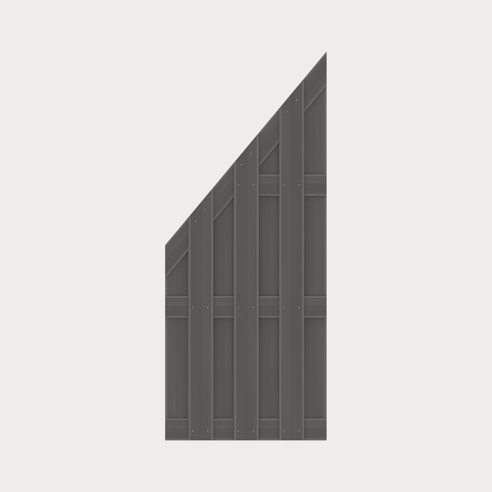 JUMBO WPC Anthrazit Abschluss 74x179/90cm – Bild 2