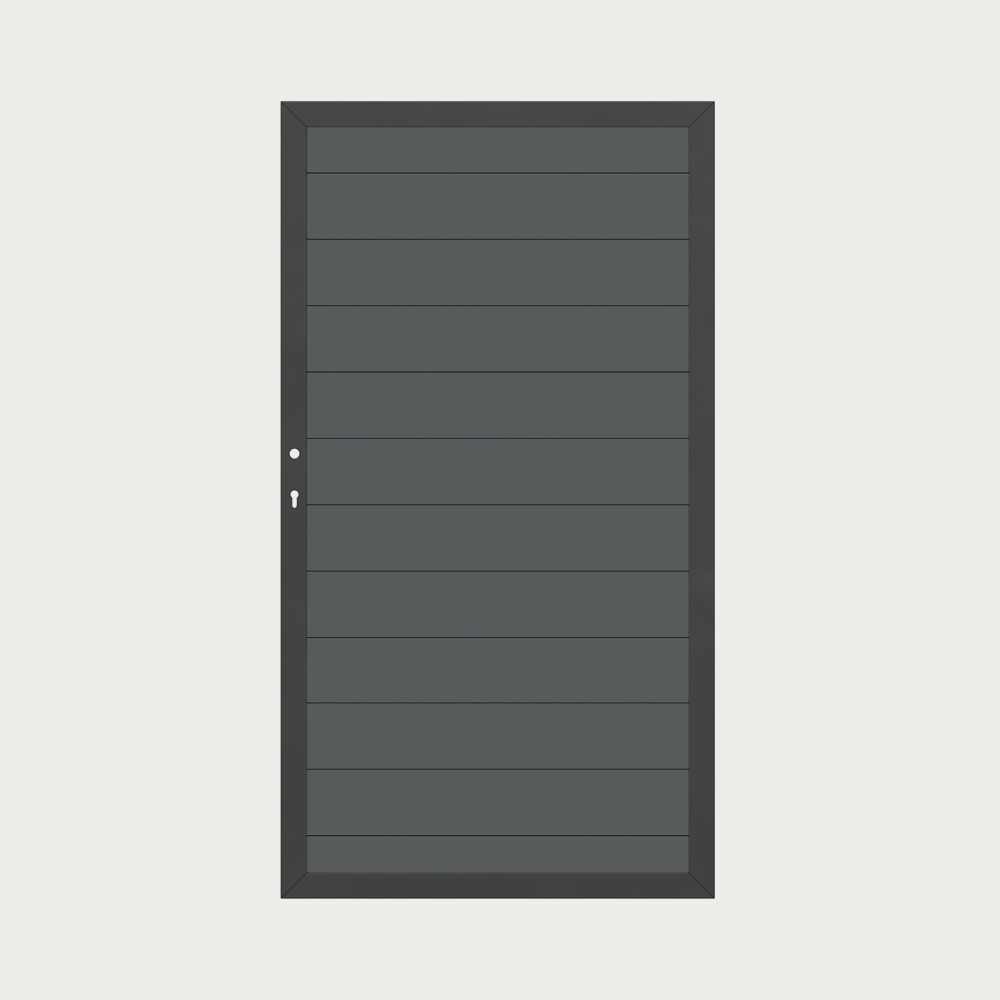 SYSTEM ALU Tor Anthrazit DIN links, 98x180cm