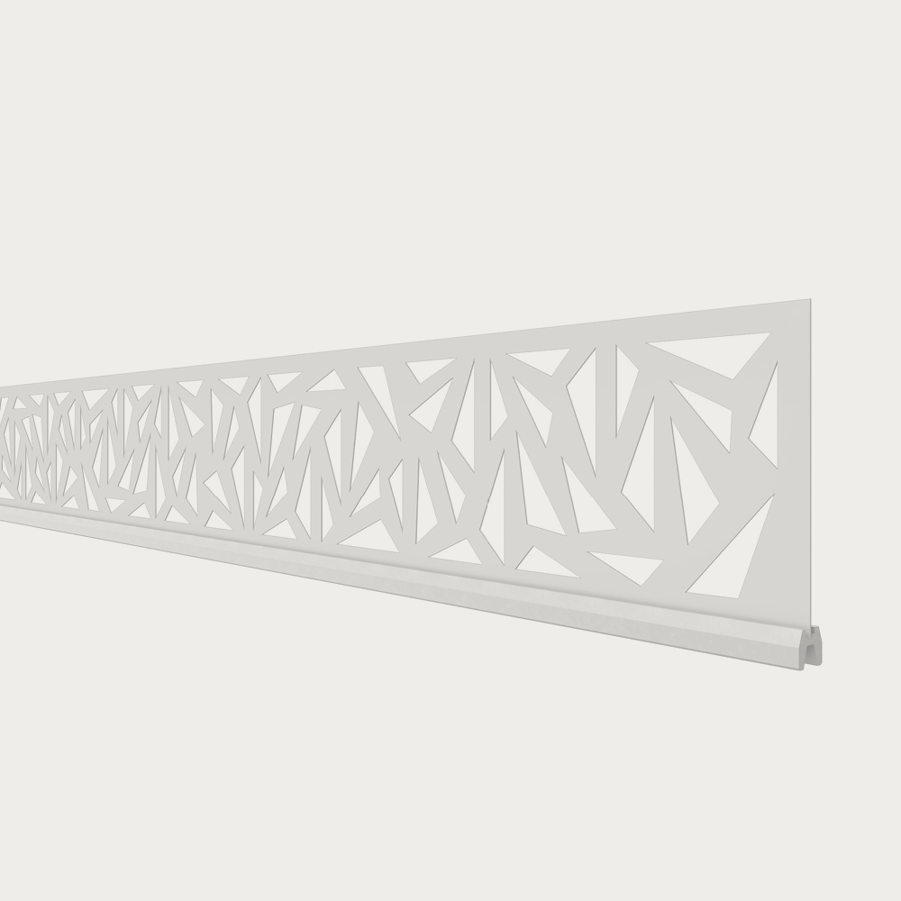 SYSTEM Dekorprofil Metall/Trigon Weiß 150mm