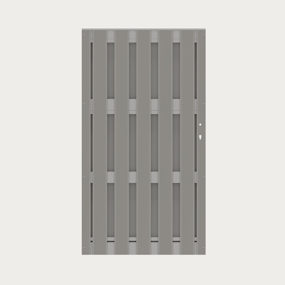 SYSTEM JUMBO WPC Standardtor Grau DIN links/rechts – Bild 2