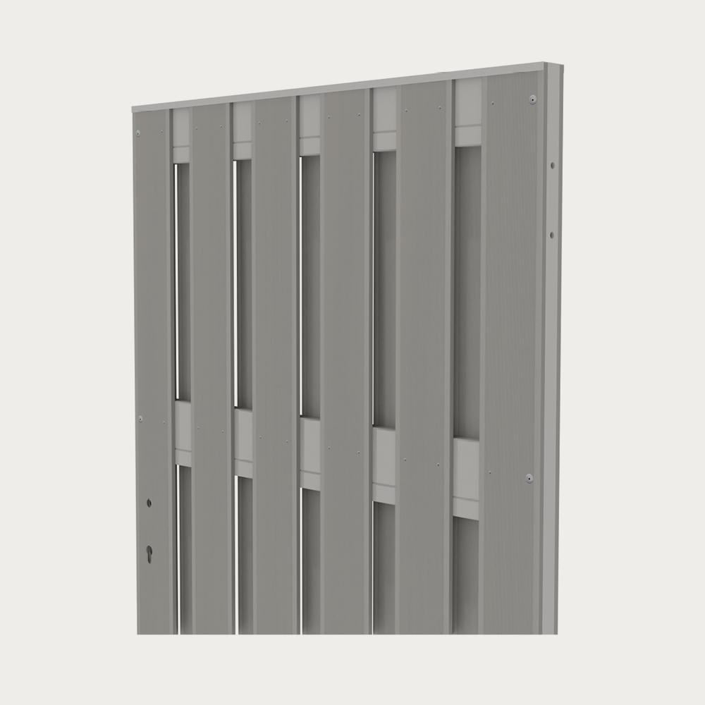 SYSTEM JUMBO WPC Standardtor Grau DIN links/rechts – Bild 3