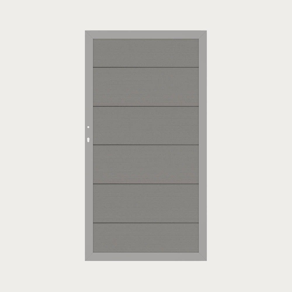 SYSTEM WPC XL Standardtor Grau/Silber