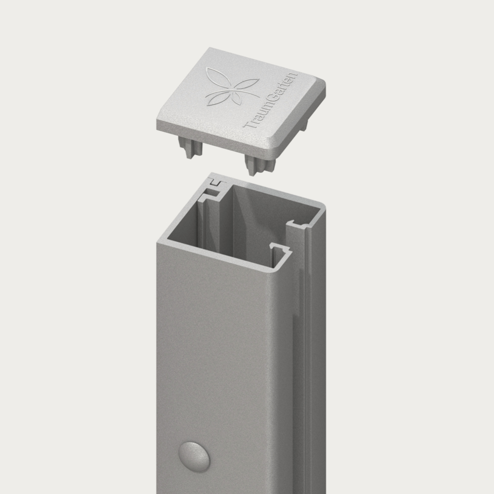 SYSTEM U-Klemmpfosten Silber 105cm