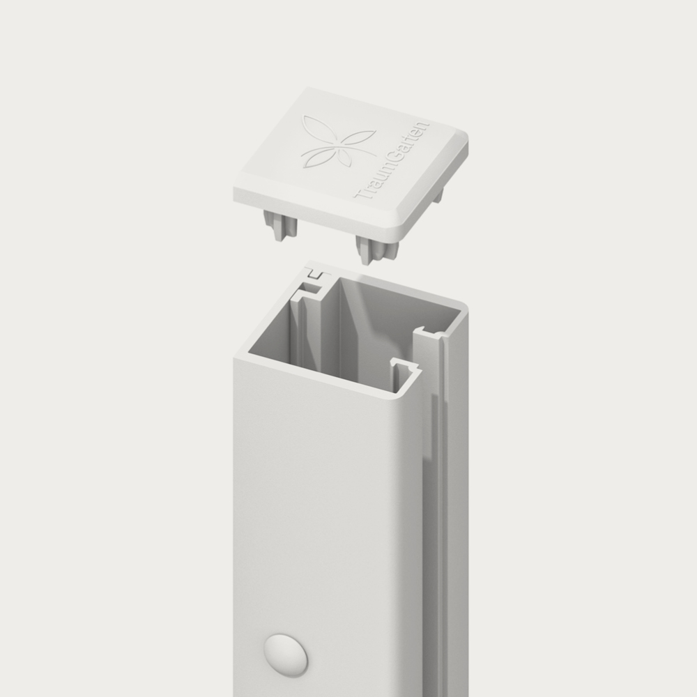 SYSTEM U-Klemmpfosten Weiss 105cm