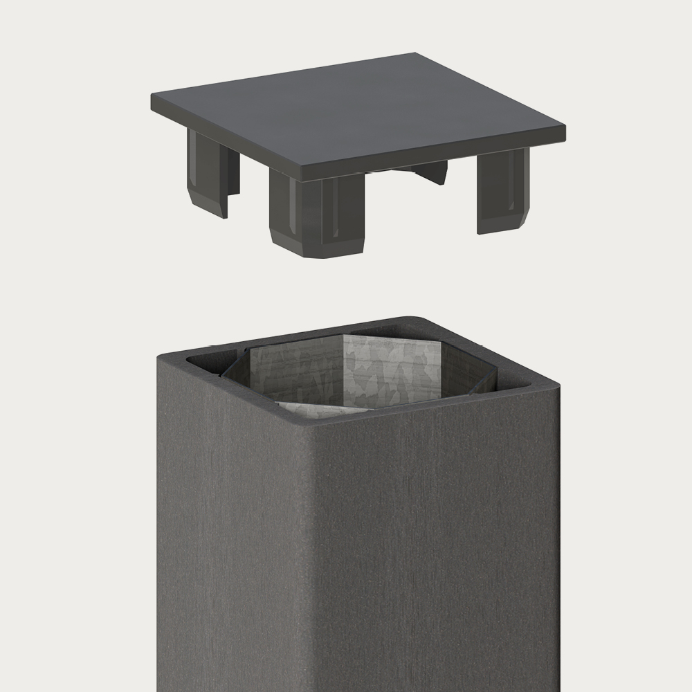 WPC-Pfosten Anthrazit
84x84x2000 mm – Bild 2