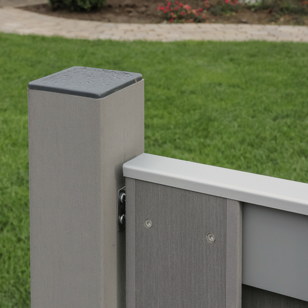 WPC-Pfosten Grau 84x84x2000mm – Bild 2
